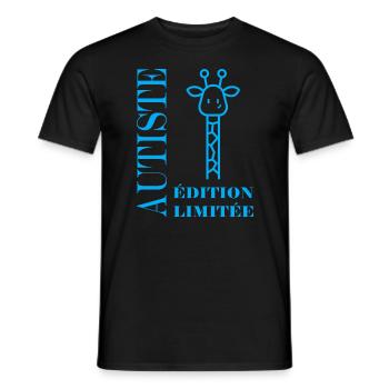 sensibilisation à l'autisme autiste - T-shirt homme - noir - Devant - AI Model Male 178 light (178cm)