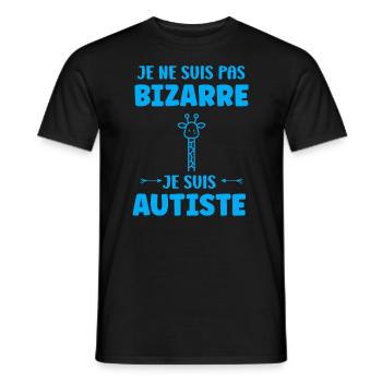 sensibilisation à l'autisme autiste - T-shirt homme - noir - Devant - AI Model Male 178 light (178cm)