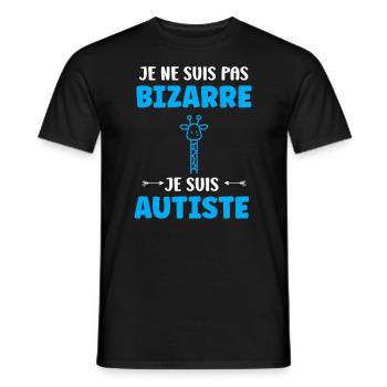 sensibilisation à l'autisme autiste - T-shirt homme - noir - Devant - AI Model Male 178 light (178cm)