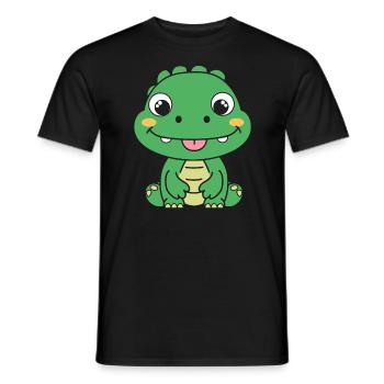 Crocodile - T-shirt homme - noir - Devant - AI Model Male 178 light (178cm)