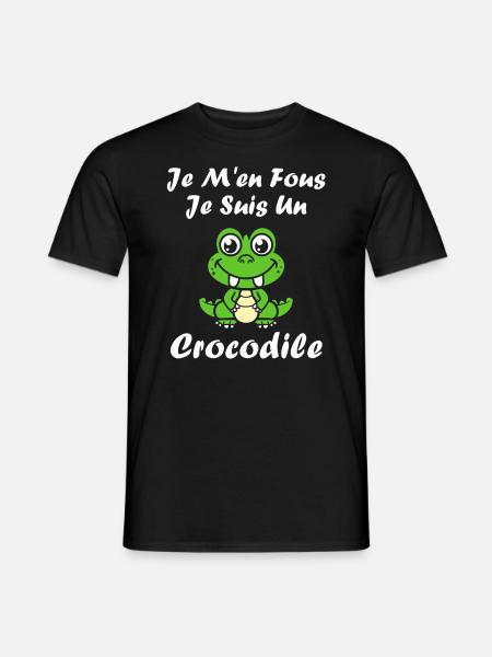 Humour Crocodile - T-shirt homme - noir