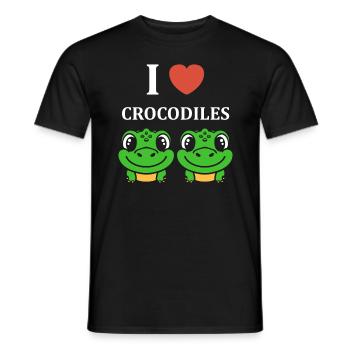 Humour Crocodile - T-shirt homme - noir - Devant - AI Model Male 178 light (178cm)
