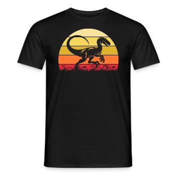 Archäologe Dino Velociraptor Dinosaurier - Männer T-Shirt - Schwarz - Vorne - AI Model Male 178 light (178cm)