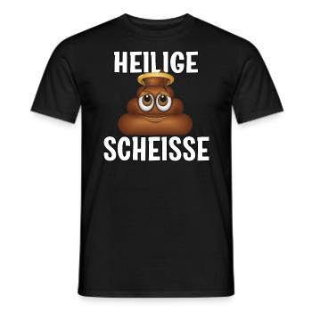 Heiligige Scheisse - Männer T-Shirt - Schwarz - Vorne - AI Model Male 178 light (178cm)
