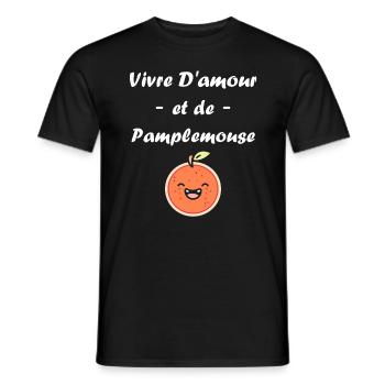 Humour Pamplemousse - T-shirt homme - noir - Devant - AI Model Male 178 light (178cm)
