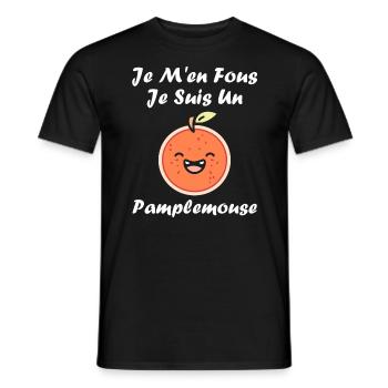 Humour Pamplemousse - T-shirt homme - noir - Devant - AI Model Male 178 light (178cm)