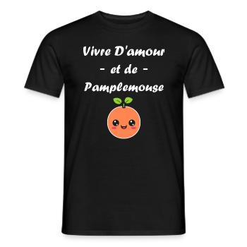 Humour Pamplemousse - T-shirt homme - noir - Devant - AI Model Male 178 light (178cm)
