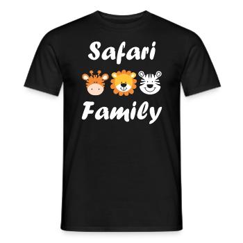 Safari family - T-shirt homme - noir - Devant - AI Model Male 178 light (178cm)