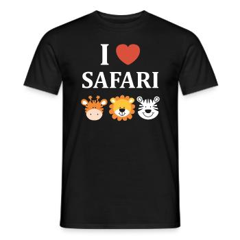 i love safari - T-shirt homme - noir - Devant - AI Model Male 178 light (178cm)
