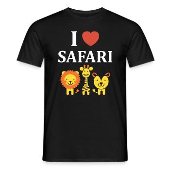 i love safari - T-shirt homme - noir - Devant - AI Model Male 178 light (178cm)