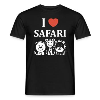 i love safari - T-shirt homme - noir - Devant - AI Model Male 178 light (178cm)