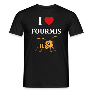 Humour fourmis - T-shirt homme - noir - Devant - AI Model Male 178 light (178cm)