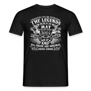Mai 2014 Geburtstag 2014 Mai Bestes neues Jahr - Männer T-Shirt - Schwarz - Vorne - AI Model Male 178 light (178cm)