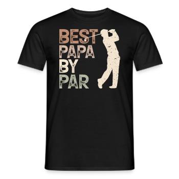 Bester Vater nach Par Golfen Golfliebhaber Vatertag - Männer T-Shirt - Schwarz - Vorne - AI Model Male 178 light (178cm)