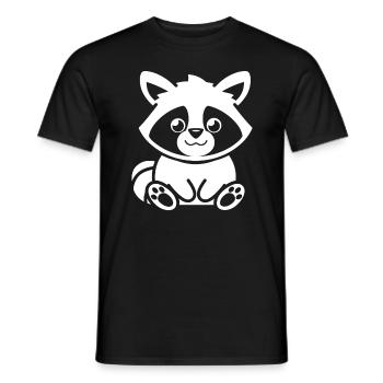 Raton laveur - T-shirt homme - noir - Devant - AI Model Male 178 light (178cm)