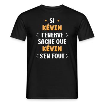 kévin - T-shirt homme - noir - Devant - AI Model Male 178 light (178cm)