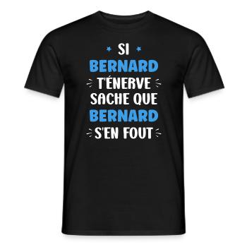 Bernard - T-shirt homme - noir - Devant - AI Model Male 178 light (178cm)
