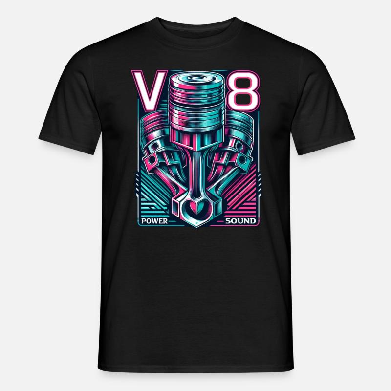 V8 - Männer T-Shirt - Schwarz