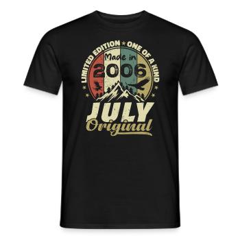 Juli 2006 Geburtstagsgeschenk 2006 Juli 2006 - Männer T-Shirt - Schwarz - Vorne - AI Model Male 178 light (178cm)