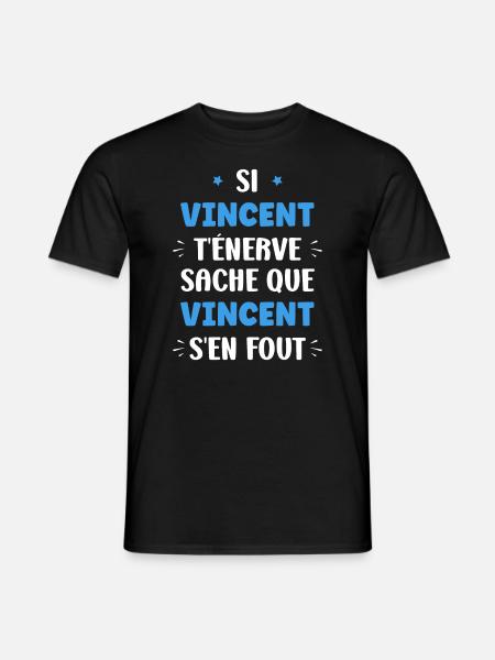 Vincent - T-shirt homme - noir