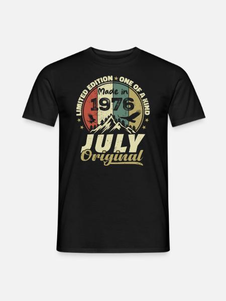Juli 1976 Geburtstagsgeschenk 1976 Juli 1976 - Männer T-Shirt - Schwarz