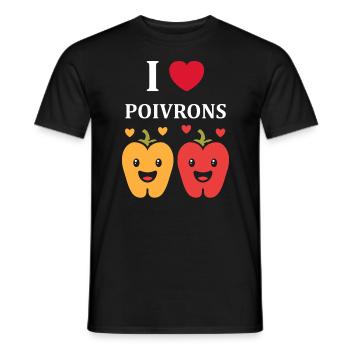 Humour poivron - T-shirt homme - noir - Devant - AI Model Male 178 light (178cm)