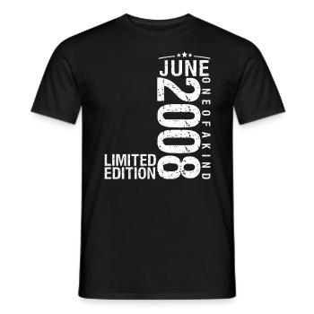 Juin 2008 Juin anniversaire Juin 2008 - T-shirt homme - noir - Devant - AI Model Male 178 light (178cm)