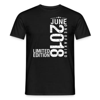 June 2018 June Anniversary June 2018 - Men's T-Shirt - black - Front - AI Model Male 178 light (178cm)