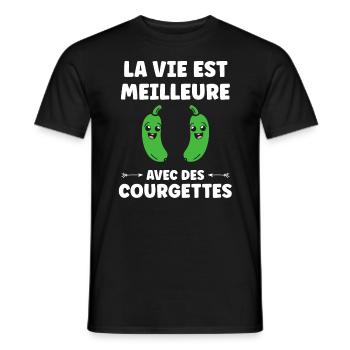 courgette - T-shirt homme - noir - Devant - AI Model Male 178 light (178cm)