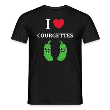 courgette - T-shirt homme - noir - Devant - AI Model Male 178 light (178cm)