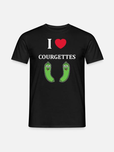 courgette - T-shirt homme - noir