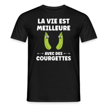 courgette - T-shirt homme - noir - Devant - AI Model Male 178 light (178cm)