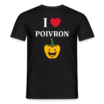 Humour poivron - T-shirt homme - noir - Devant - AI Model Male 178 light (178cm)