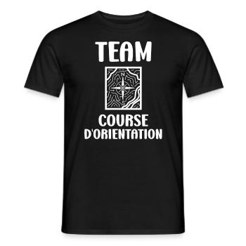 course d'orientation - T-shirt homme - noir - Devant - AI Model Male 178 light (178cm)