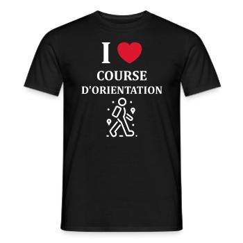 course d'orientation - T-shirt homme - noir - Devant - AI Model Male 178 light (178cm)