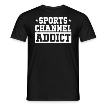 Fan Sport Loves Watching Sports - Men's T-Shirt - black - Front - AI Model Male 178 light (178cm)