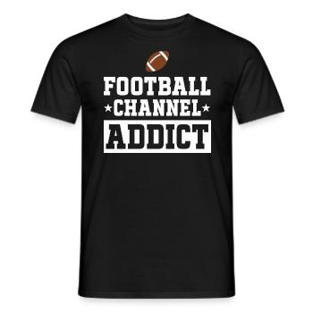 Love to watch American football - Men's T-Shirt - black - Front - AI Model Male 178 light (178cm)