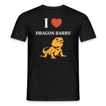 Dragon barbu - T-shirt homme - noir - Devant - AI Model Male 178 light (178cm)