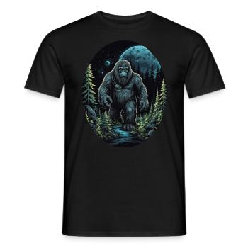 Bigfoot - Mystisches Sasquatch-Design für Naturlie - Männer T-Shirt - Schwarz - Vorne - AI Model Male 178 light (178cm)