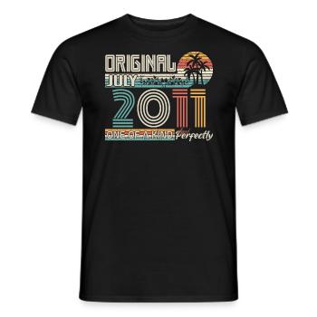 Juli 2011 Geburtstag Juli 2011 Geschenk - Männer T-Shirt - Schwarz - Vorne - AI Model Male 178 light (178cm)