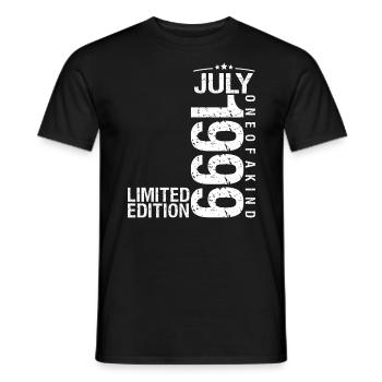 Juli 1999 Juli Jubiläum Juli 1999 - Männer T-Shirt - Schwarz - Vorne - AI Model Male 178 light (178cm)