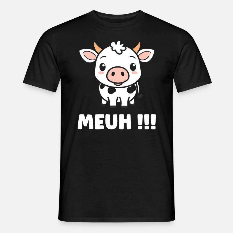 Kuh - Männer T-Shirt - Schwarz