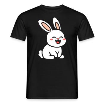 Petit bébé lapin - T-shirt homme - noir - Devant - AI Model Male 178 light (178cm)