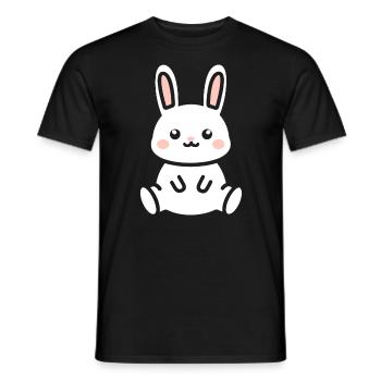 Petit bébé lapin - T-shirt homme - noir - Devant - AI Model Male 178 light (178cm)