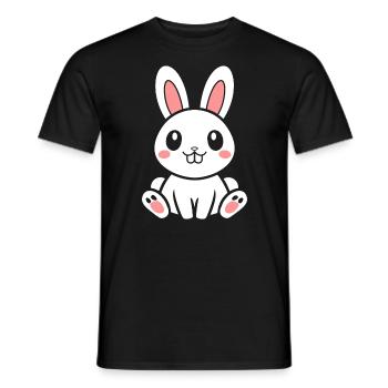 Petit bébé lapin - T-shirt homme - noir - Devant - AI Model Male 178 light (178cm)