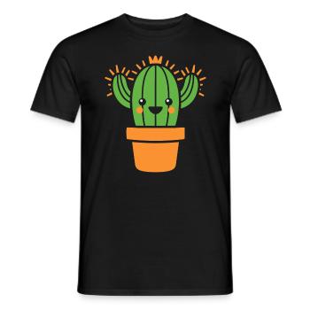 Kaktus - Männer T-Shirt - Schwarz - Vorne - AI Model Male 178 light (178cm)