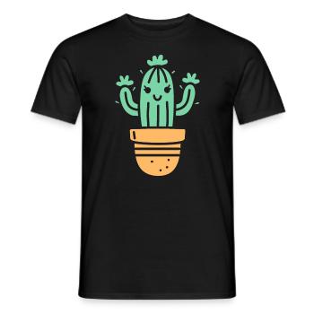 Kaktus - Männer T-Shirt - Schwarz - Vorne - AI Model Male 178 light (178cm)