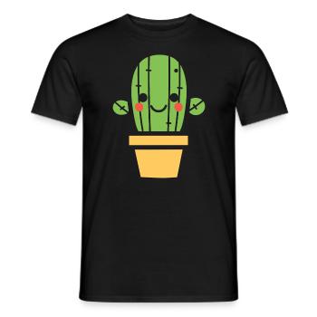 Kaktus - Männer T-Shirt - Schwarz - Vorne - AI Model Male 178 light (178cm)