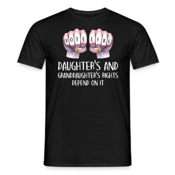 Grandma Feminism Little Girl Granny - Men's T-Shirt - black - Front - AI Model Male 178 light (178cm)