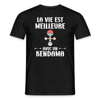 Kendama - Männer T-Shirt - Schwarz - Vorne - AI Model Male 178 light (178cm)